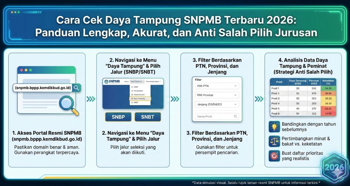 Cara Cek Daya Tampung SNPMB Terbaru 2026 Panduan Lengkap, Akurat, dan Anti Salah Pilih Jurusan