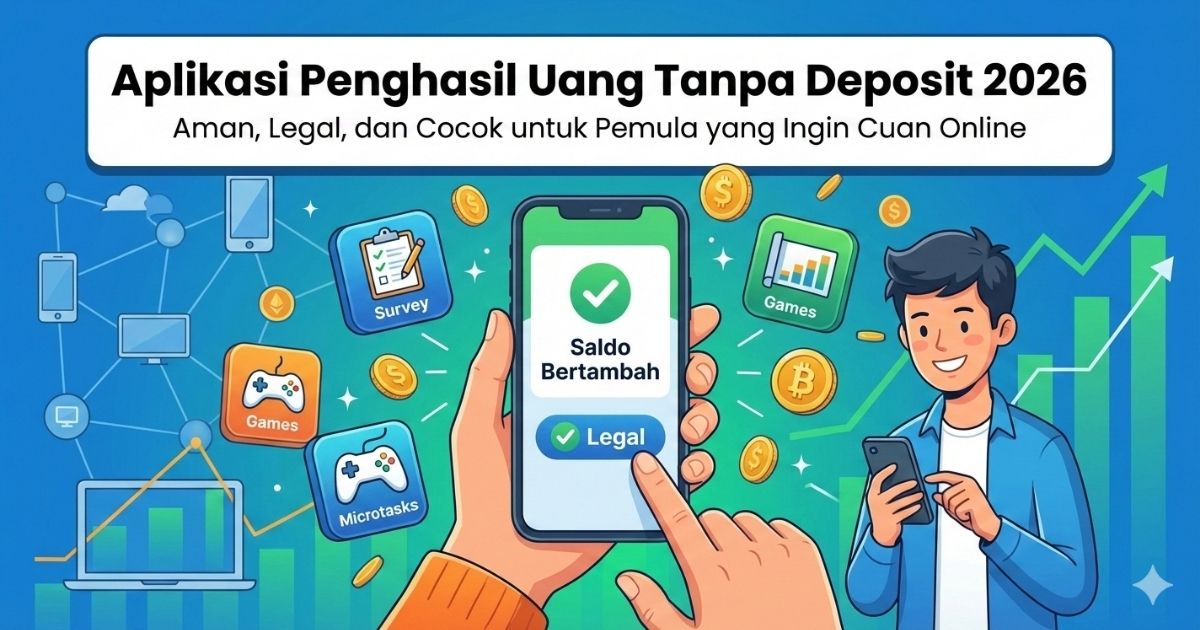 Aplikasi Penghasil Uang Tanpa Deposit 2026: Aman, Legal, dan Cocok untuk Pemula yang Ingin Cuan Online