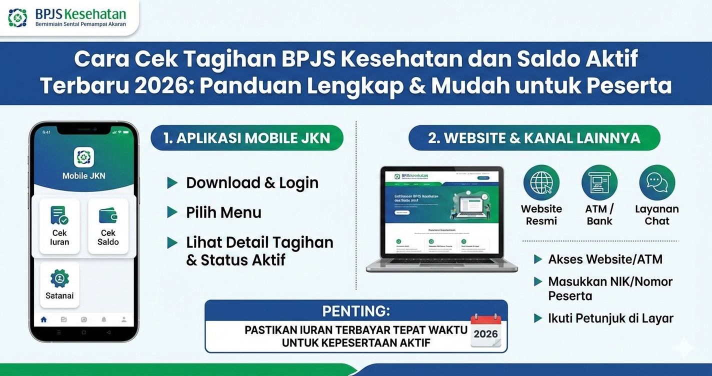 Cara Cek Tagihan BPJS Kesehatan dan Saldo Aktif Terbaru 2026