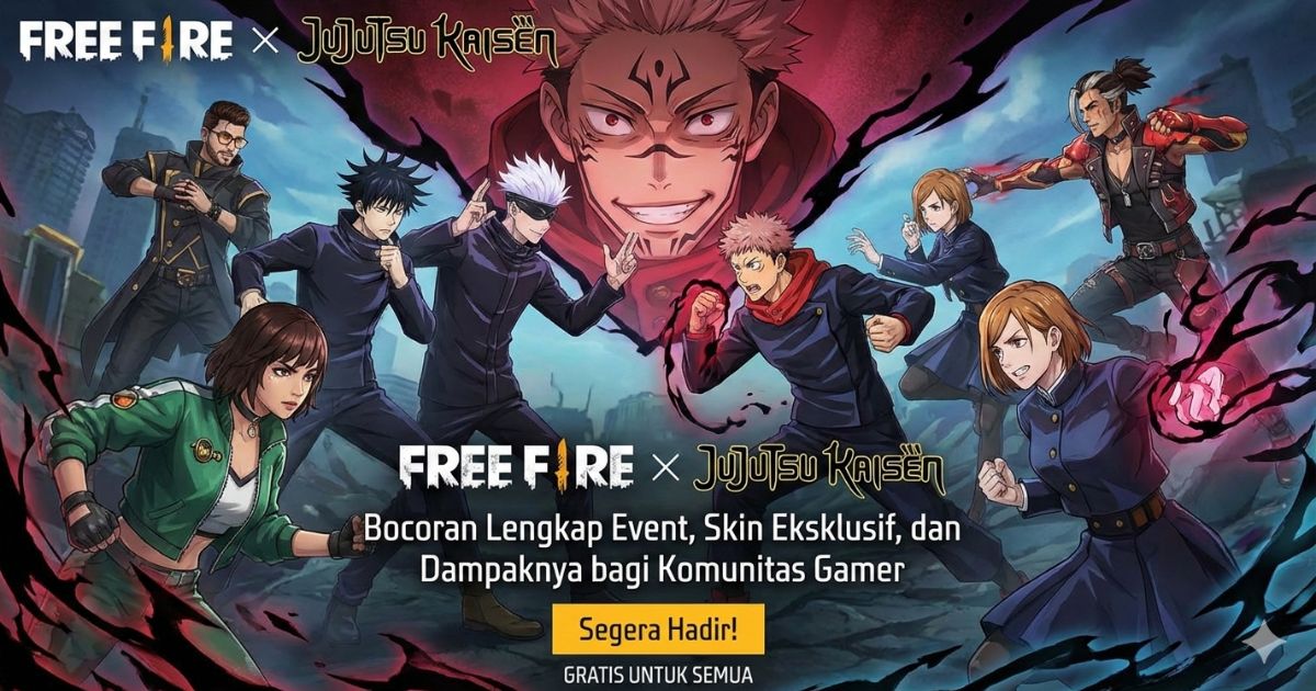 Kolaborasi Free Fire x Jujutsu Kaisen Bocoran Lengkap Event, Skin Eksklusif, dan Dampaknya bagi Komunitas Gamer